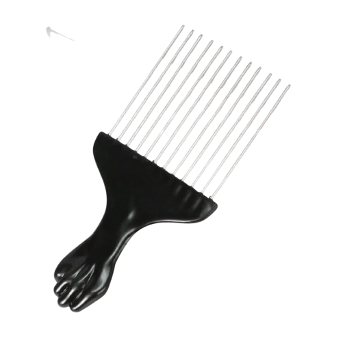 Metallic Afro Comb